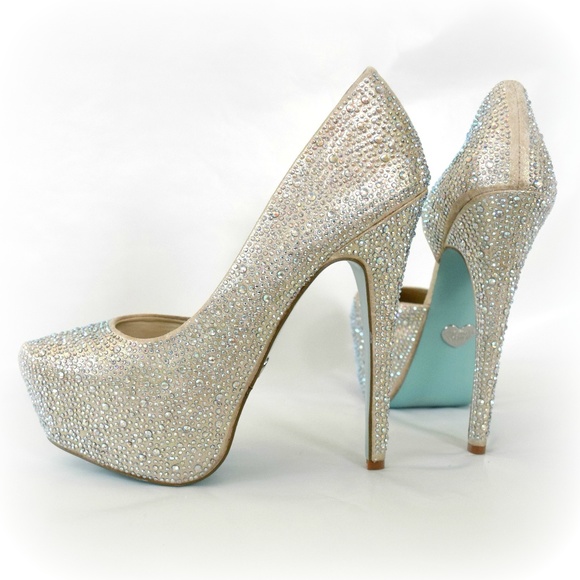 betsey johnson rhinestone pumps
